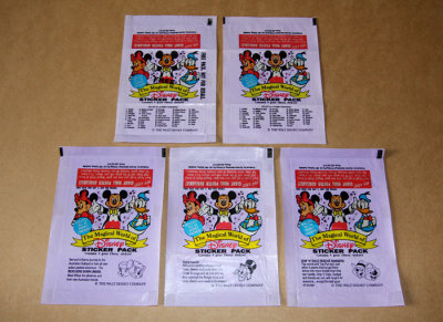 Magical World of Disney star shape sticker wrappers