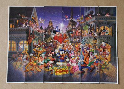 Magic of Disney ear shaped stickers poster puzzle