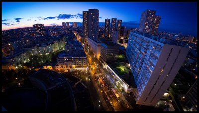 Paris, vu du XIIIme arrondissement, en hauteur