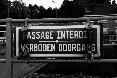 verboden dus..