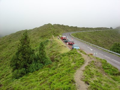 above the lake