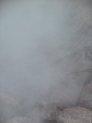 letting off steam at Caldeira Velha