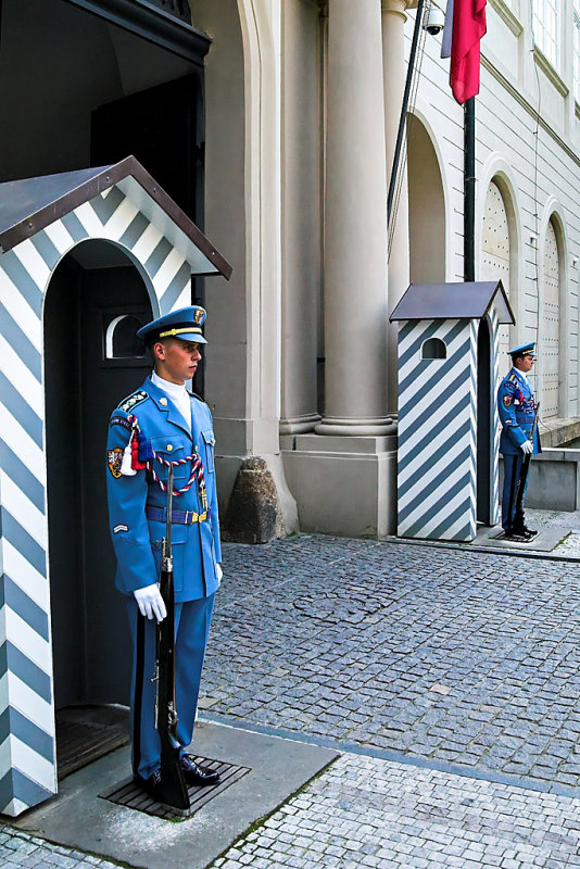 Guards at the north entrance