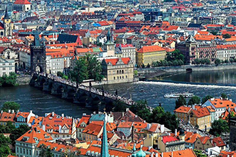 Hradcany, looking at the Charles Bridge