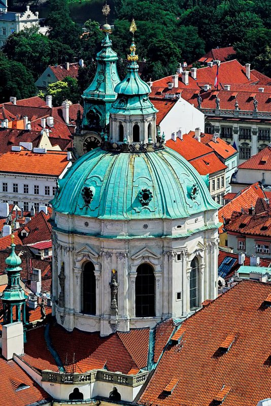 Hradcany, looking at the dome of the St Nicholas church