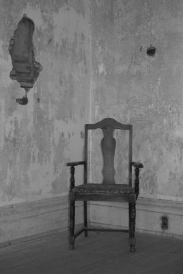 chair at Fort Adams-bw.tif