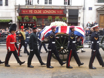 The funeral of Baroness Thatcher on  17th April 2013 
