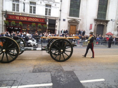 The Gun Carriage minus the coffin