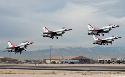 Thunderbirds on practice takeoff roll