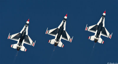 Thunderbirds practicing over Las Vegas