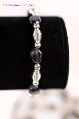 Iolite Bracelets with Spiral Beads