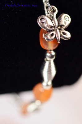 Carnelian Bracelets with Spiral Beads