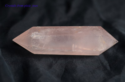 Rose Quartz Crystal DT Double Terminated Wand Polished Point - The Love Stone