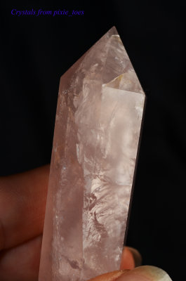 Rose Quartz Crystal DT Double Terminated Wand Polished Point - The Love Stone