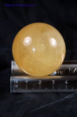 Honey Calcite Sphere 40mm, 100g - Crystal Ball - Boosts Psychic Abilities