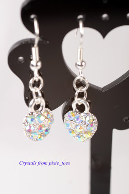 AB Coated Rhinestone Heart