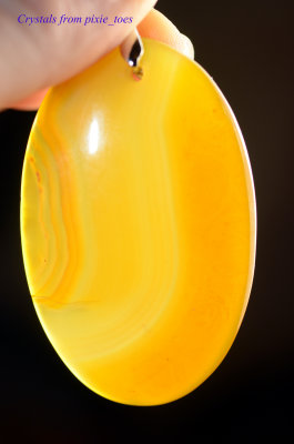 Oval Yellow Agate Pendant
