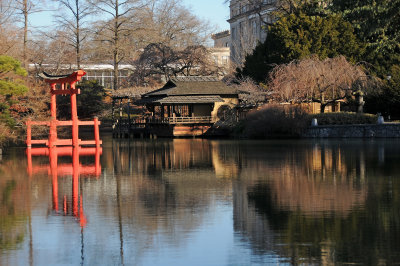 Shinto Shrine Gate & Lakeshore Pavillion