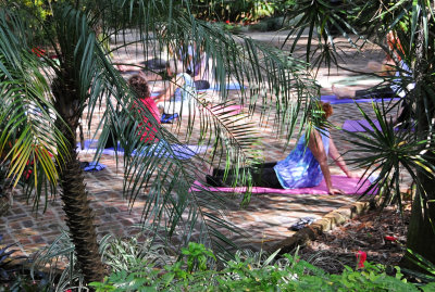 Sunken Garden Morning Yoga Class 