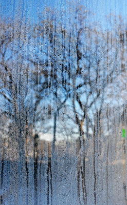 Reflection & Water Condensation on NYU Grey Art Gallery Window