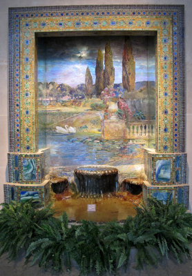 Louis Comfort Tiffany Garden Mosaic and Fountain