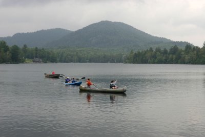 Boats on the Mirror Lake.