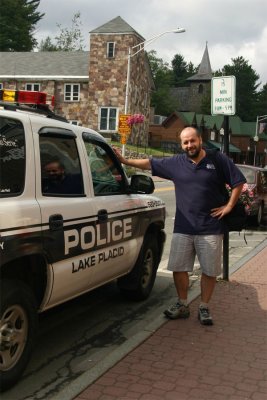 On the streets of Lake Placid.