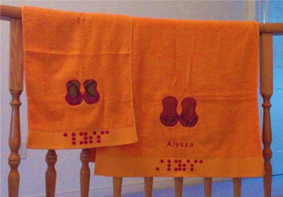 Alyssa's Braille Towels