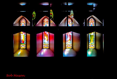 Windows inside St.Joseph's Church ..Orange..