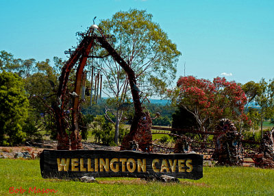 Rustic entrance to the Wellington Caves...