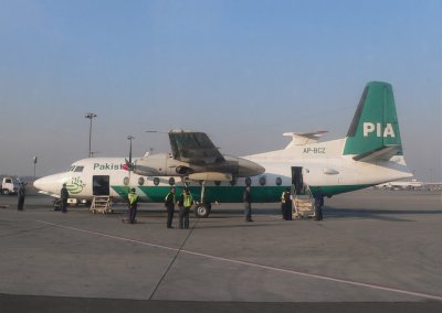 PIA Fokker F27 at Lahore Airport (Allama Iqbal International Airport) - 861.JPG