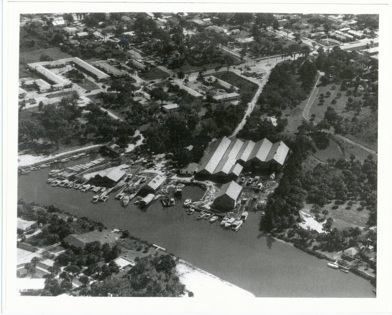 Aerial of Whitaker Bayou ca. 1954