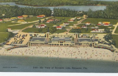 Lido Casinok, Air View Postcard, Front