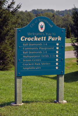 Crockett Park sign