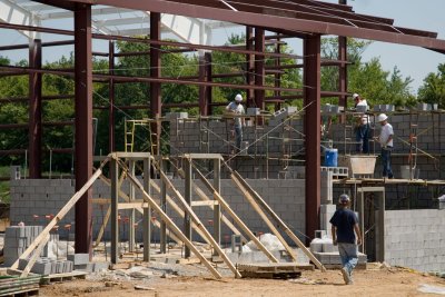 Construction of new indoor arena at Crockett Park