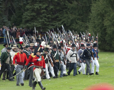 Lieutenant Colonel John MacDonnell leads his militia in the counter attack