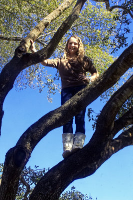 A GIRL IN A TREE
