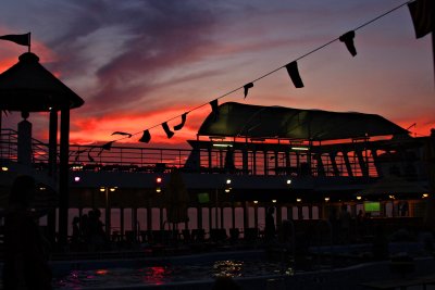 LIGHTS AND SHIP SILHOUETTES