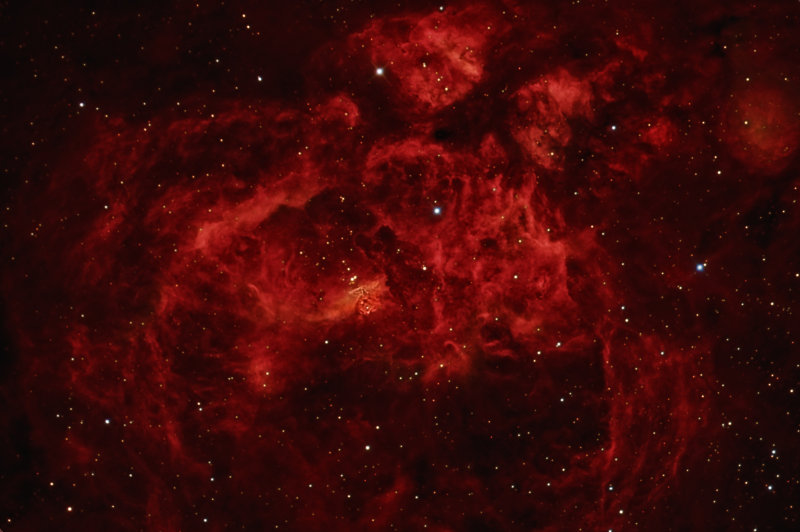 NGC 6357: Cathedral amidst raging waves of fire