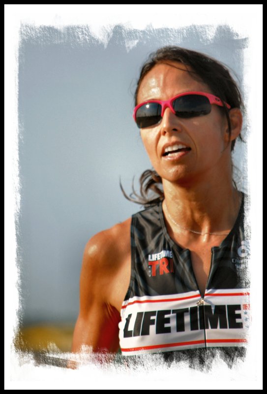 Jennifer, a Lifetime Fitness Trainer, at the 2012 Toll Tag Triathlon