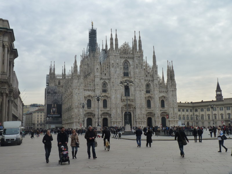 Milan Duomo (cathedral) 14th and 15th century with 135 spires.One of the largest Gothic cathedrals in the world