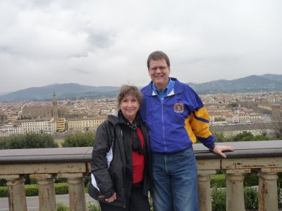 Ken and Nancy and Florence - Santa Croce over the shoulder