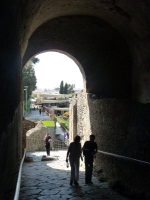 The entrance to Pompeii near Camping Zeus
