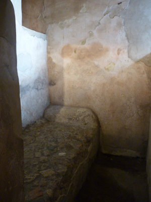 Bed in one of the brothel rooms