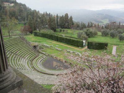 Roman amphitheater built on Etruscan site