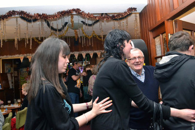 Doing the Conga New Years Eve conserveative club in Uppermill 2013