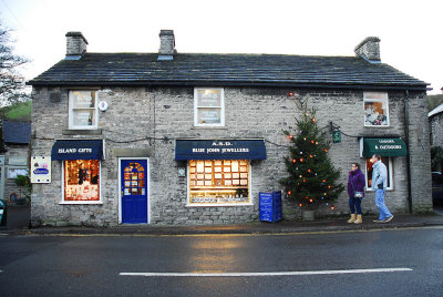 Castleton Blue John Shop at Christmas