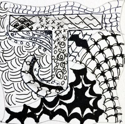 A LETTER J ZENTAGLE ART