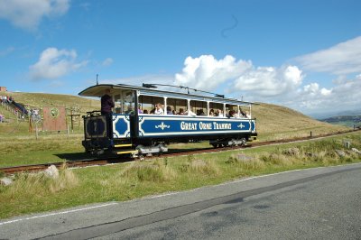 Train Going Downhill from Orme