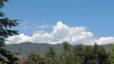 View on a hot summer day